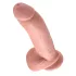 King Cock 9 - liels piesūcekņa dildo ar sēkliniekiem (23 cm, dabīgs)