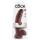 King Cock dildo ar sēkliniekiem un piesūcekni 23cm brūns