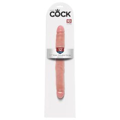   King Cock 12 Slim - reālistisks dubultais dildo (31cm) - dabīgs