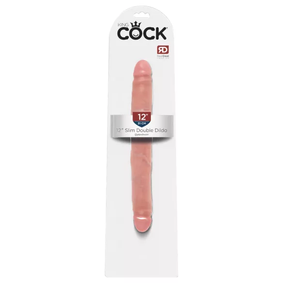 King Cock dubultais realistisks dildo 31cm naturāls