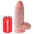 King Cock 9 Chubby - dabīgs piesūcekņa dildo ar sēkliniekiem (23cm)
