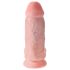 King Cock 9 Chubby - dabīgs piesūcekņa dildo ar sēkliniekiem (23cm)