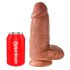 King Cock 9 Chubby - piesūcekņdildo (23cm) - tumši dabisks