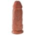 King Cock 9 Chubby - piesūcekņdildo (23cm) - tumši dabisks