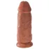 King Cock dildo ar piesūcekni 23 cm tumši miesaskrāsas