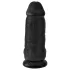 King Cock dildo ar stiprinājumu, sēkliniekiem, 23cm, melns