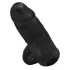 King Cock dildo ar stiprinājumu, sēkliniekiem, 23cm, melns