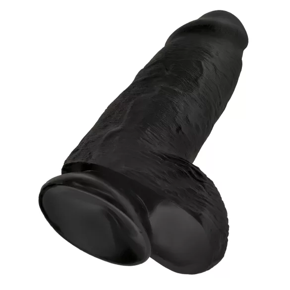 King Cock dildo ar stiprinājumu, sēkliniekiem, 23cm, melns