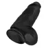 King Cock dildo ar stiprinājumu, sēkliniekiem, 23cm, melns