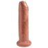 King Cock 7 - reālistisks dildo (18cm) - tumšs naturāls