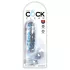 King Cock Clear 6 - dildo ar piesūcekni un sēkliniekiem 15 cm