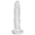 King Cock Clear 6 - piesūcekņa dildo 15 cm caurspīdīgs