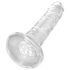King Cock Clear 6 - piesūcekņa dildo 15 cm caurspīdīgs