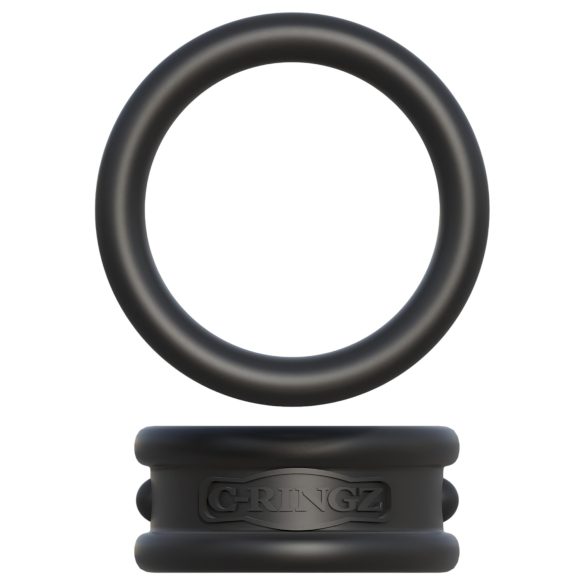 Fantasy C-Ringz - vīriešu erekcijas gredzens un sēklinieku gredzens melns