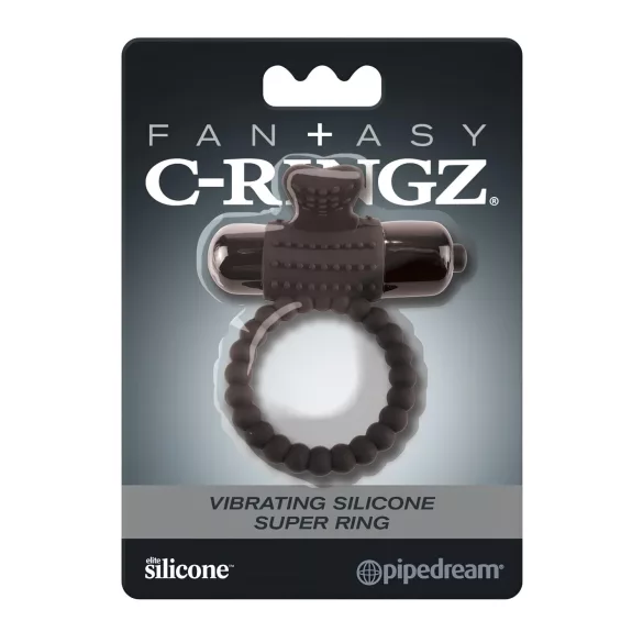 Pipedream Fantasy C-Ringz - vibrējošs erekcijas gredzens melns