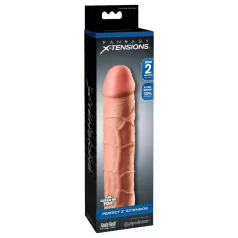   Pipedream - X-TENSION Perfect 2 - reālistisks dzimumlocekļa uzmava (20,3 cm, dabīga krāsa)