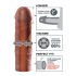 X-TENSION Mega 2 - dzīvā sajūta dzimumlocekļa uzmava (20,3 cm) - tumši dabīgs