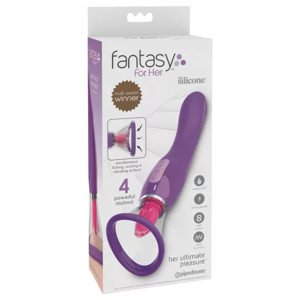 Pipedream - Fantasy - uzlādējama 3‑in‑1 laizīšanas ierīce (violeta)