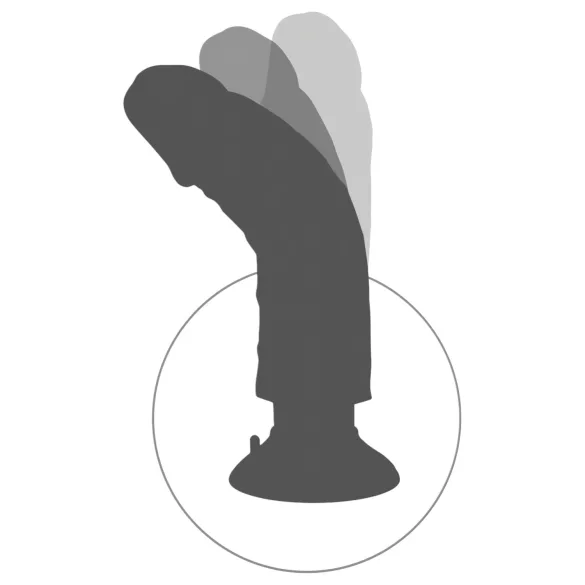 King Cock 8 - elastīgs realistisks vibrators 25cm
