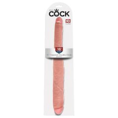 King Cock 16 dubultais dildo - naturāls (41cm)