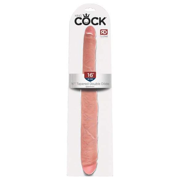 King Cock 16 Tapered - dabīgs, reālistisks dubultais dildo (41cm)