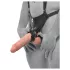 King Cock siksnas dildo ar dobumu 25 cm