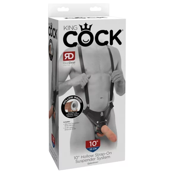 King Cock siksnas dildo ar dobumu 25 cm