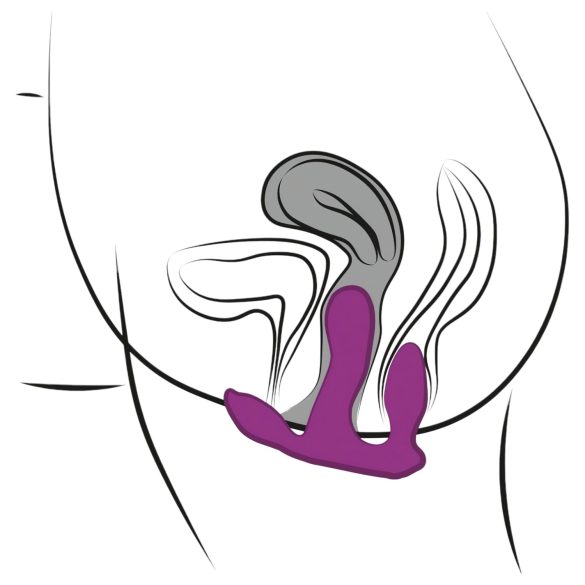 3Some Total Ecstasy - Bezvadu Trīskāršs Vibrators ar Akumulatoru (violets)