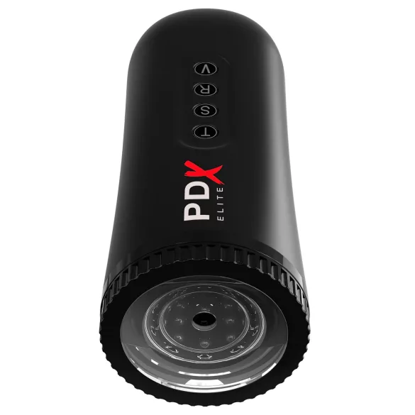 PDX Moto Blower - sūkšanas, vibrējošs masturbators (melns)