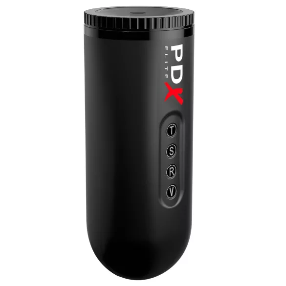 PDX Moto Blower - sūkšanas, vibrējošs masturbators (melns)