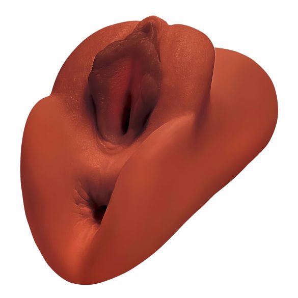 PDX masturbators 2in1 dubultā reālistiskā masturbators brūnā krāsā