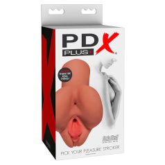   PDX Pick Your Pleasure - 2in1 vagīnas un dibena masturbators (dabiska)