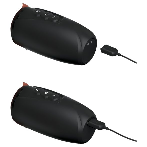 King Cock Plus 7,5 - dildo ar sēkliniekiem un vibrāciju brūns