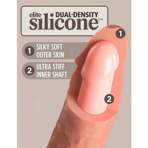 King Cock Elite 6 - reālistisks dildo ar piesūcekni 15 cm naturāls
