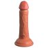 King Cock Elite 6 - piesūcekņa realistisks dildo (15cm) - tumšs