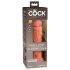 King Cock Elite 8 - dildo ar piesūcekni 20 cm tumši miesas krāsā