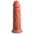 King Cock Elite 8 - dildo ar piesūcekni 20 cm tumši miesas krāsā