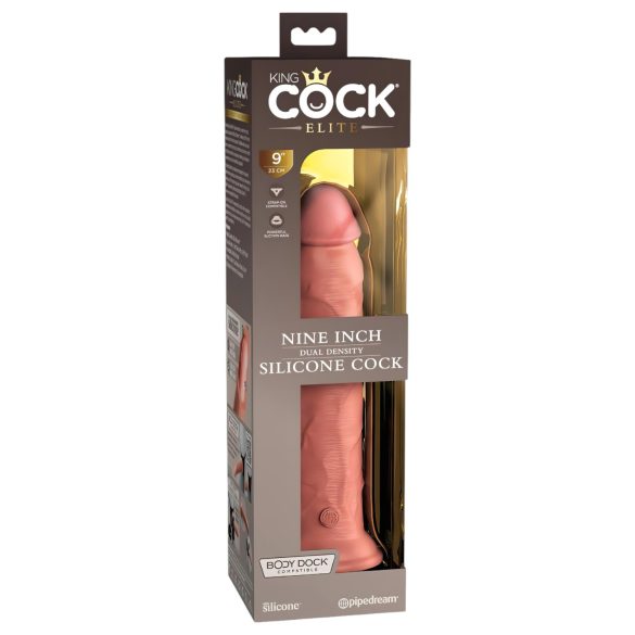 King Cock Elite 9 - piesūceknis, dabīgs reālistisks dildo (23 cm)