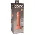 King Cock Elite 6 - vibrators ar piesūcekni (15 cm) - naturāls