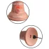 King Cock Elite 6 - vibrators ar piesūcekni (15 cm) - naturāls