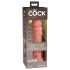 King Cock Elite 8 - piesūceknis vibrators (20cm) - dabīgs