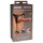 King Cock Elite Comfy - strap-on dildo ar jostu tumši miesas krāsā