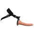 King Cock Elite Comfy - strap-on dildo ar jostu tumši miesas krāsā
