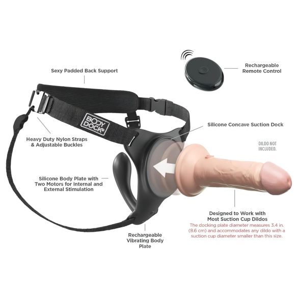 Body Dock G-punkta strap-on dildo ar Silexd 7