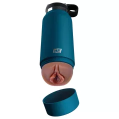   Fuck Flask Private Pleaser - masturbators mākslīgā vagina zilā brūna kulbiņā