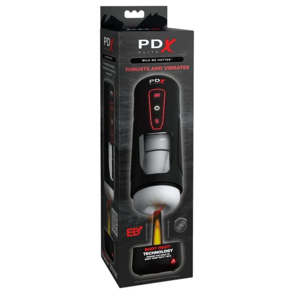 PDX Elite masturbators ar sildošu funkciju melns