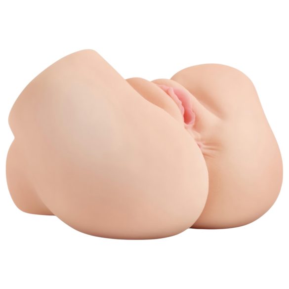 PDX Elite - sūkšanas, vibrējošs 2in1 masturbators (dabisks)