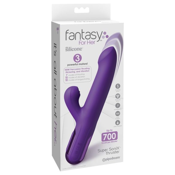 Fantasy For Her - 2 in 1 vibrators un klitora stimulator lilā