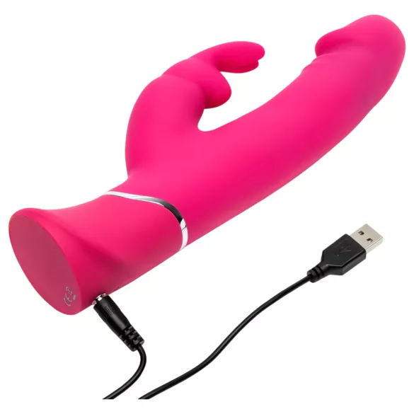 Happyrabbit vibrators ar klitora stimulatoru, ūdensizturīgs, rozā