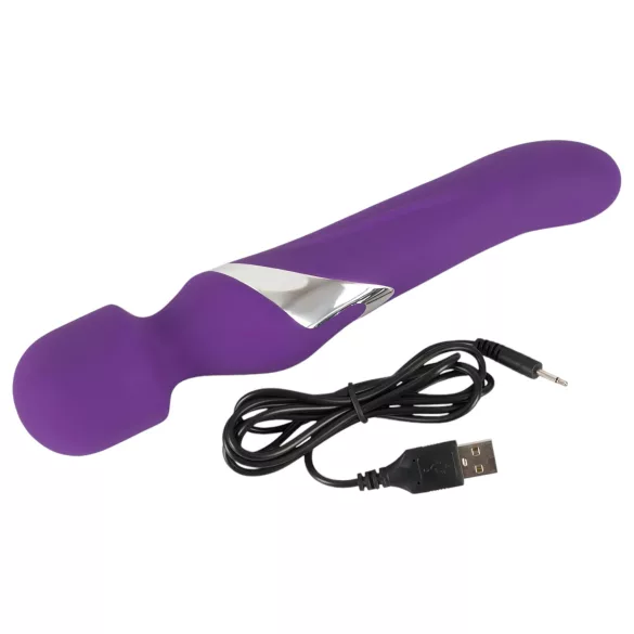Javida vibrējošais masāžas nūjiņas un pērļu vibrators 2in1, violets